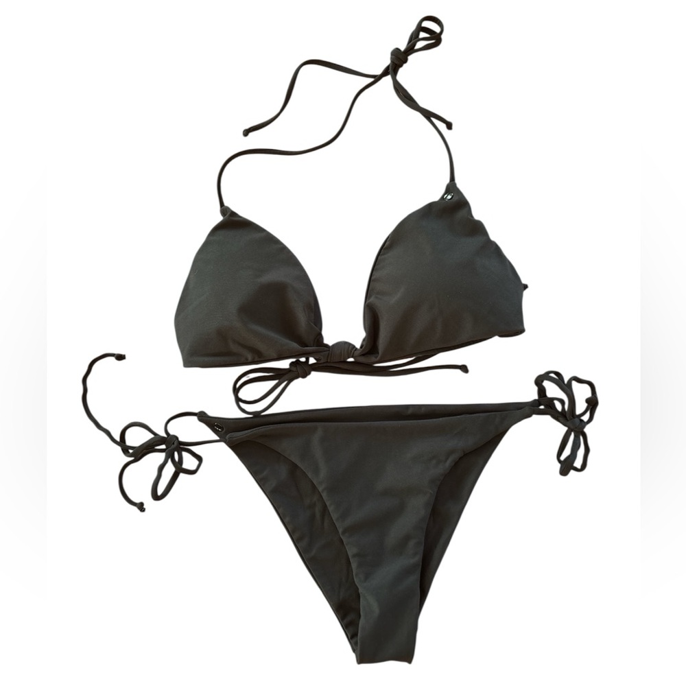 Classic Black String Bikini Small - image 1